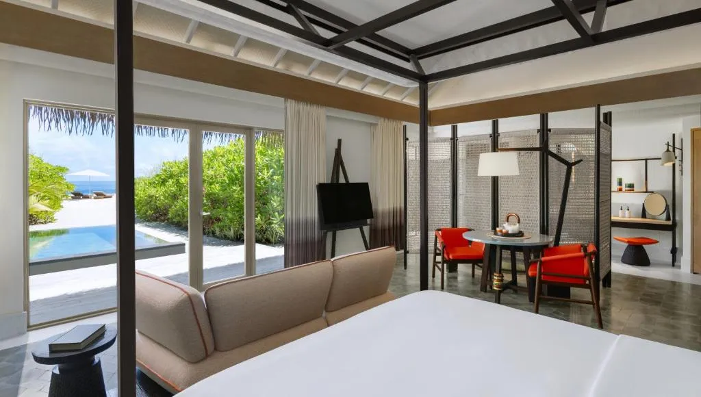 Intérieur d'une villa à l'Intercontinental Maldives Maamunagau Resort