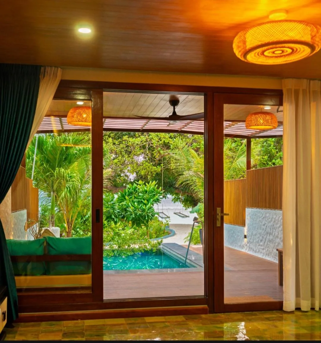 Vue depuis l’intérieur d’une chambre à Island Luxury Retreat - Maalhos
