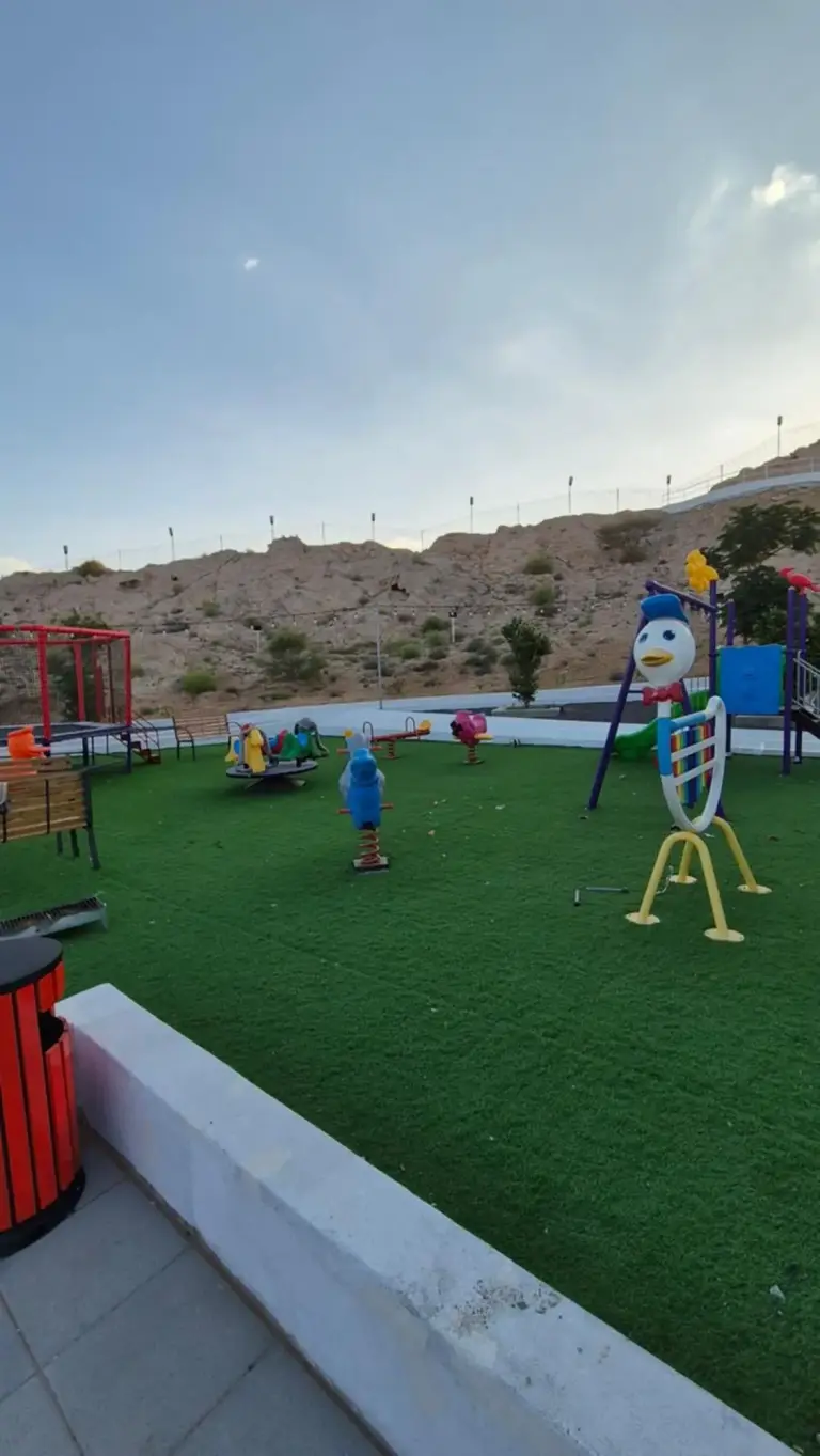 Playground area at Jory Hatta Resort during dusk.