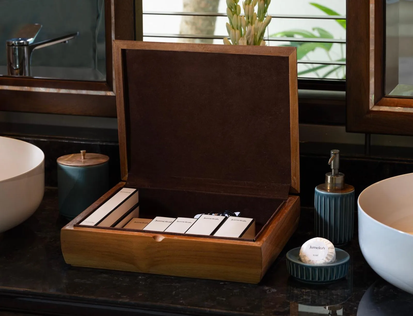 Amenities box in Jumeirah Bali bathroom