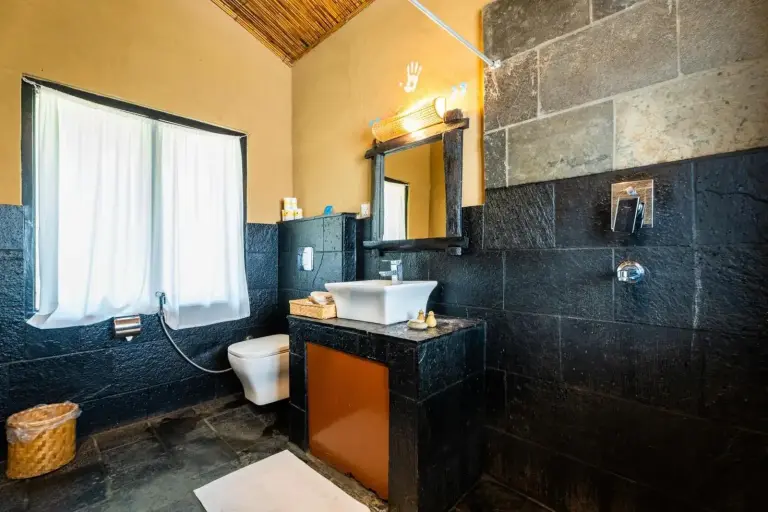 Modern bathroom at Jungle Villa Resort with stylish fixtures