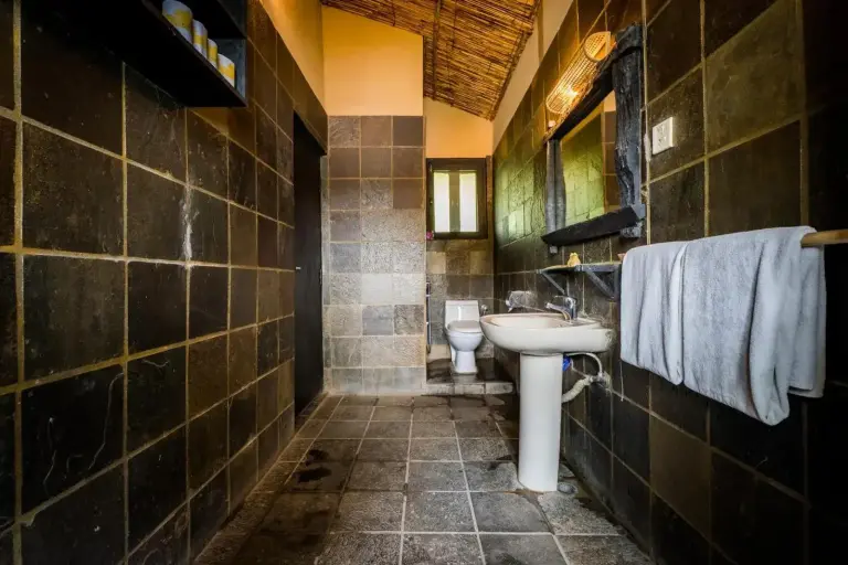 Spacious bathroom at Jungle Villa Resort with elegant design