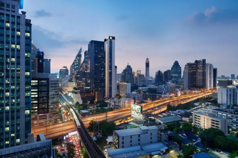 Vue sur la skyline depuis le JW Marriott Hotel Bangkok