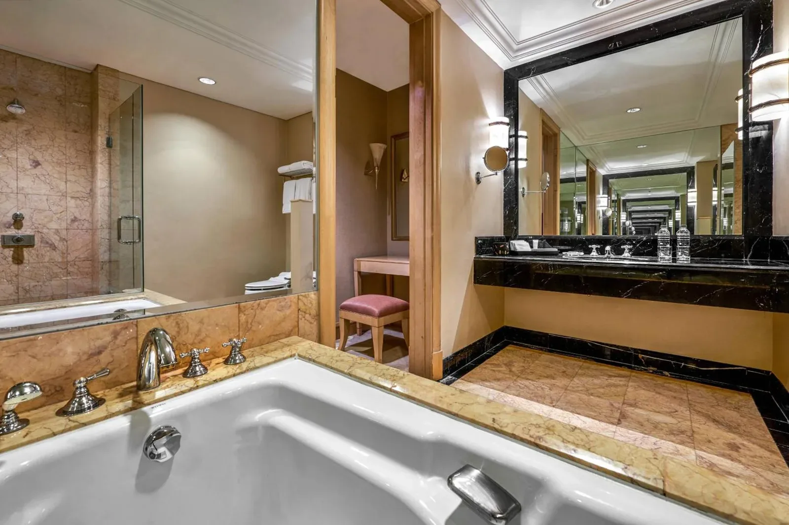 Luxurious bathroom at JW Marriott Hotel Jakarta