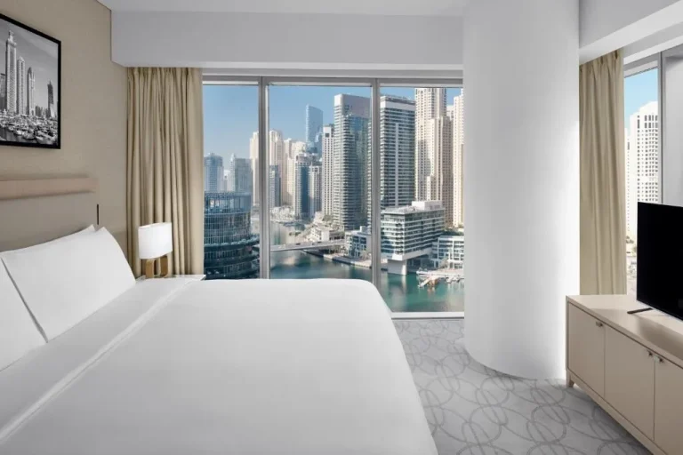 Scenic guest room at JW Marriott Hotel Marina in Dubai