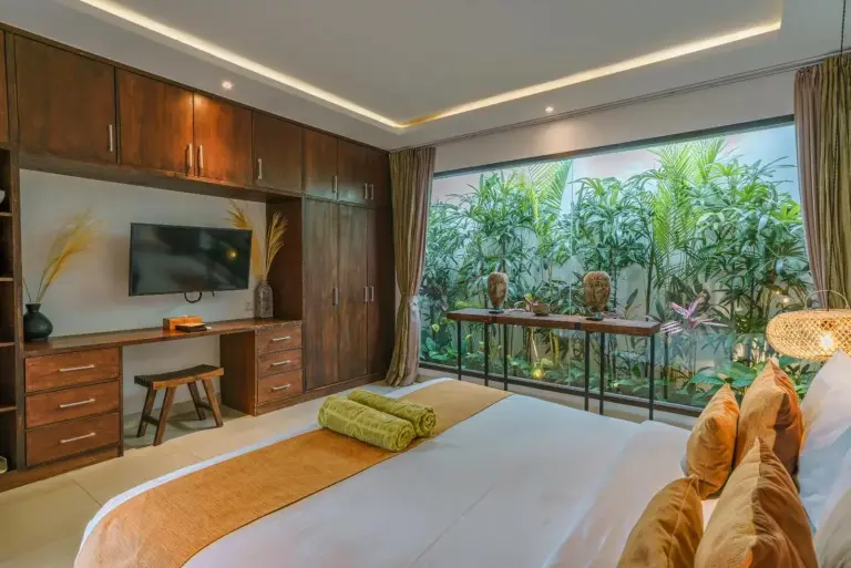 Segundo dormitorio en K Club Ubud con diseño moderno