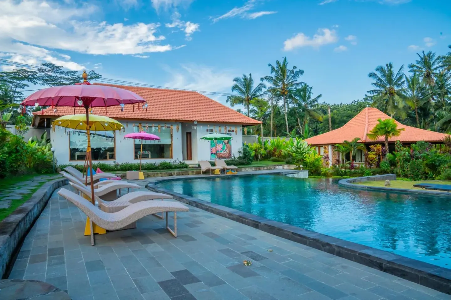 Poolbereich in Kampung Uma Dawa Villas and Spa in Ubud