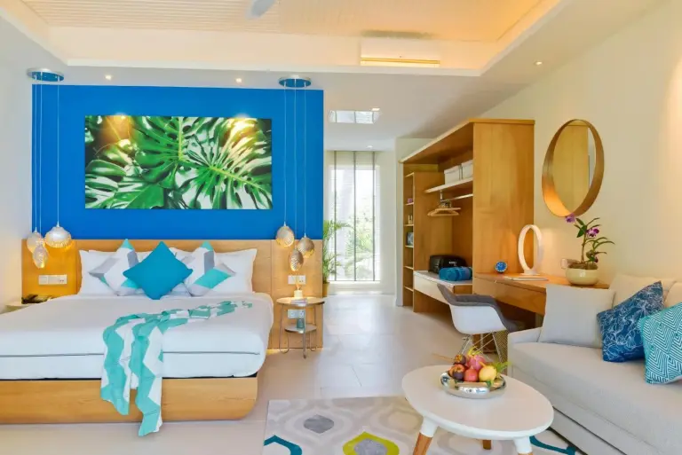 Modern room design at Kandima Maldives.