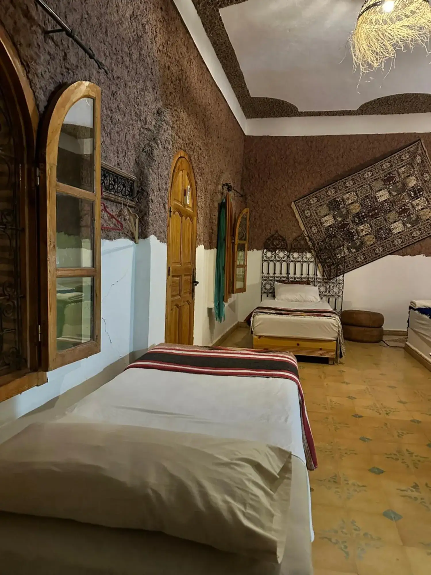 Interior of a guest room at Kasbah Azalay Merzouga