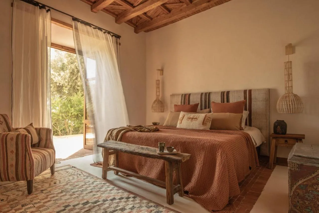 Elegant guest room at Kasbah d'if in Marrakech, blending comfort and style