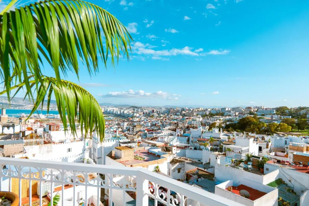 Beautiful cityscape view from Kasbah House in Tangier