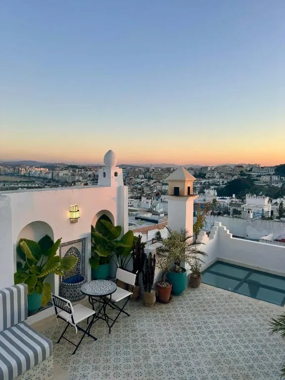 Stunning rooftop view from Kasbah House in Tangier