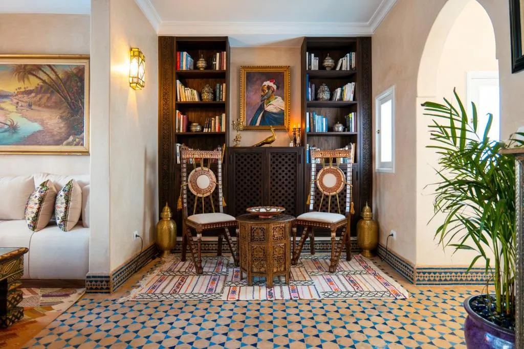 Charming sitting area at Kasbah House in Tangier