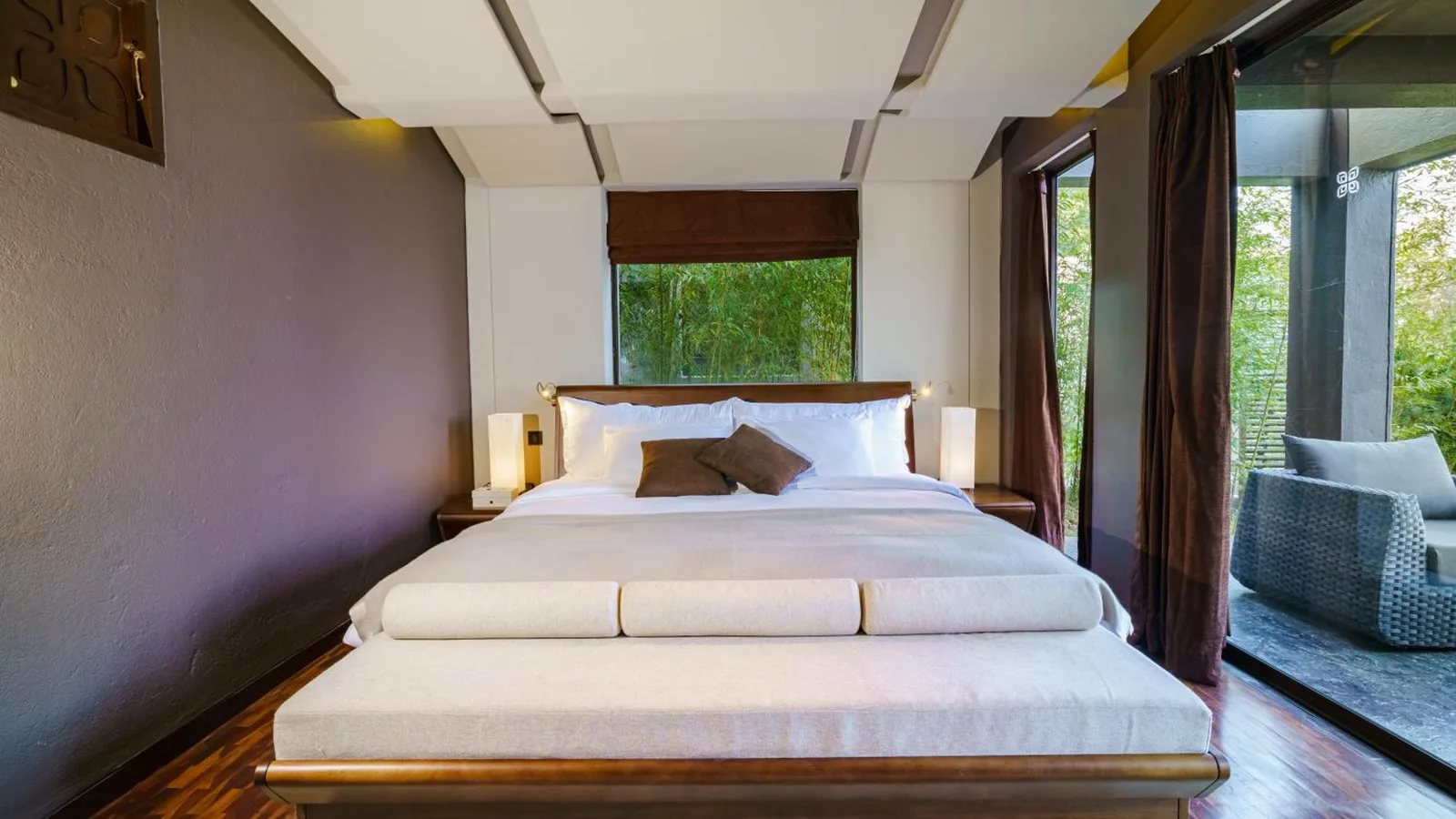 Modern bedroom with outdoor access at Kavya Himalayas, Nagarkot