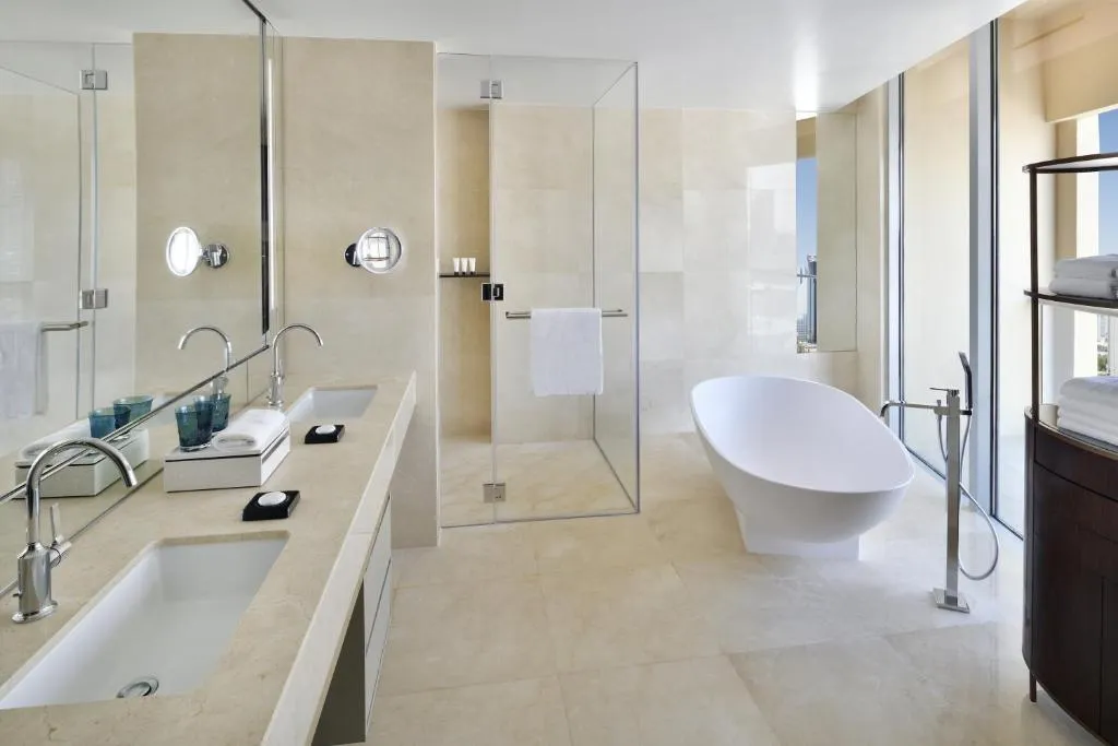 Modern shower area at Kempinski Central Avenue Dubai