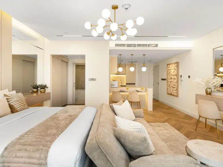 Zona de cocina en Kensington Studio en Kempinski Residences Dubai Mall