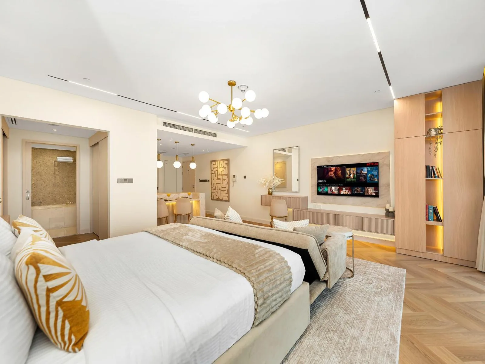 Interior del Kensington Studio en Kempinski Residences Dubai Mall