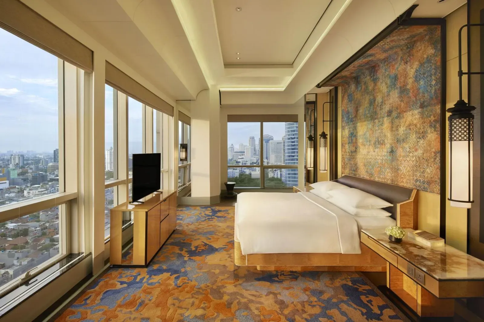Luxury suite interior at Keraton At The Plaza, Jakarta