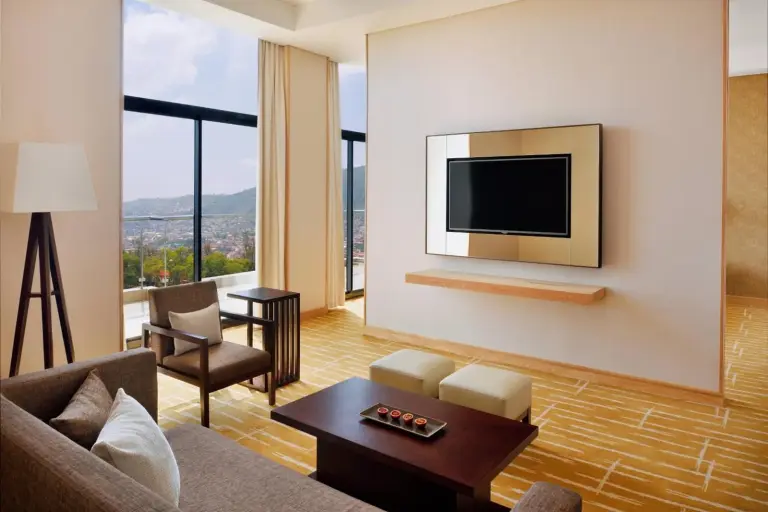Elegant living room with stylish decor at Kigali Marriott Hotel