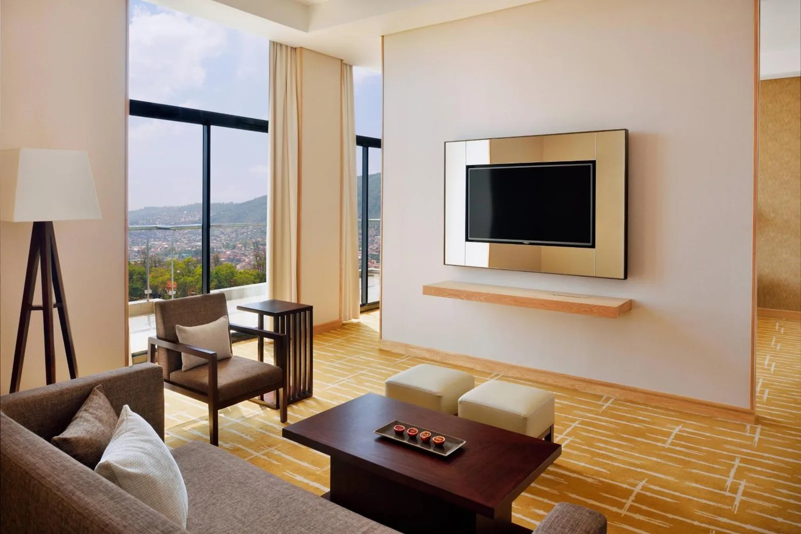 Elegant living room with stylish decor at Kigali Marriott Hotel