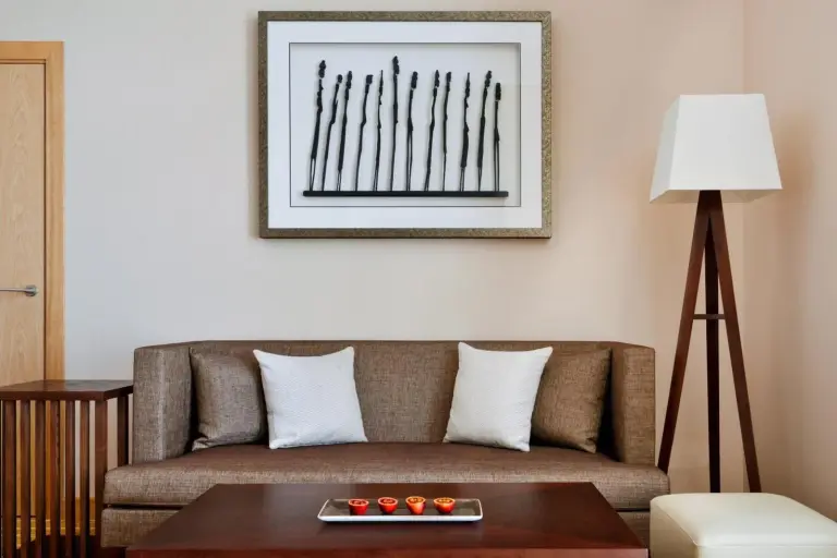 Cozy seating area with decor at Kigali Marriott Hotel