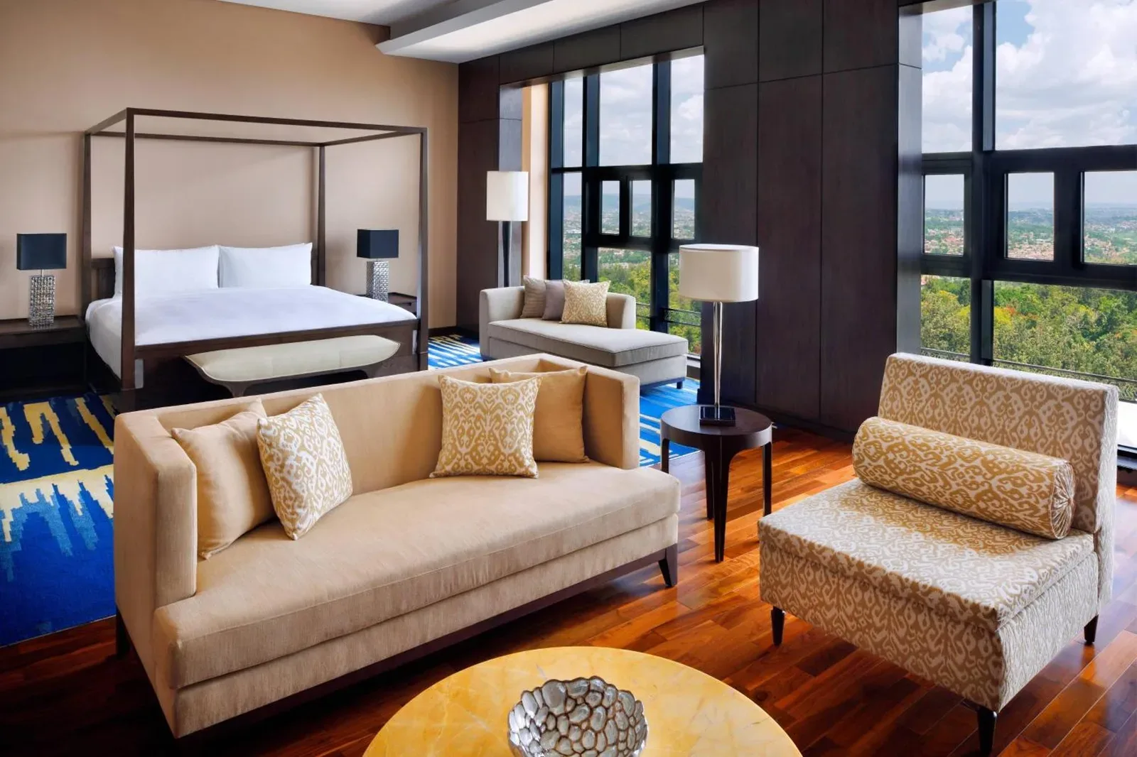 Luxurious suite at Kigali Marriott Hotel with elegant furnishings