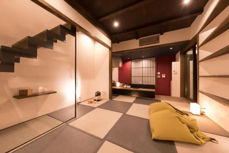 Tatami-Zimmer im Kiraku Kyoto Gion