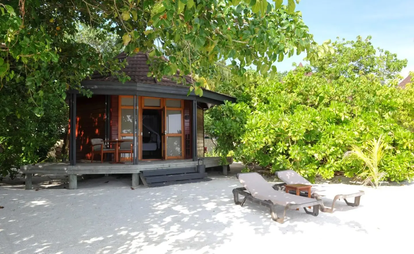 Exterior of a villa at Komandoo Island Resort & Spa