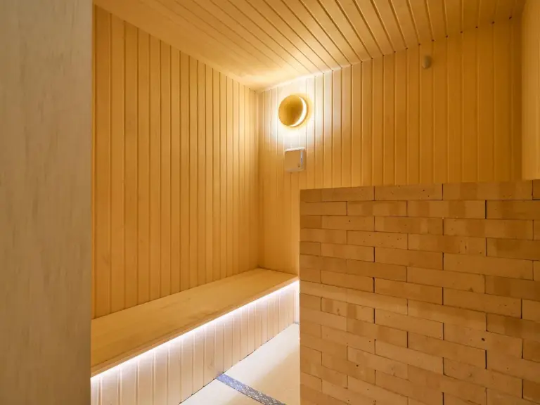 Sala de sauna en KONJAKUSO OSAKA TSUTENKAKU MUSHIBUROYA Sauna Villa