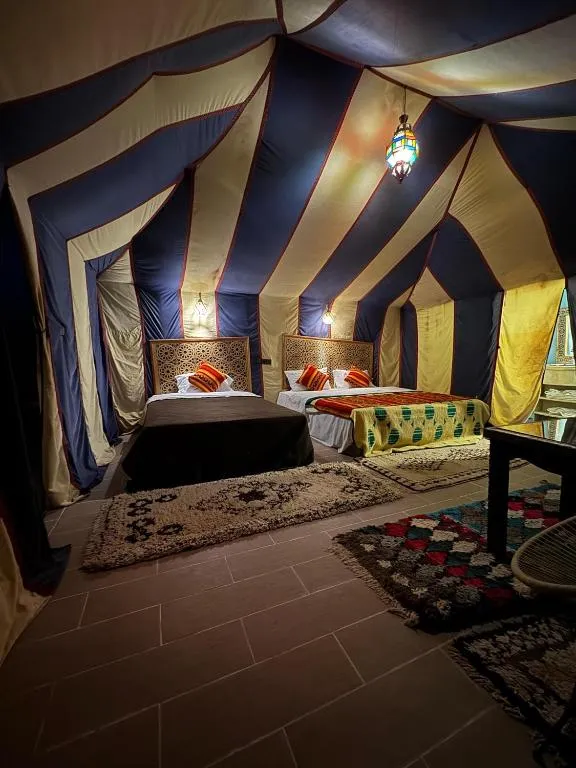 Ksar Merzouga Camp Deluxe Tent Interior view