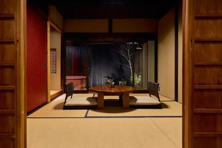 Kyoto Machiya Fukune interior view with traditional design