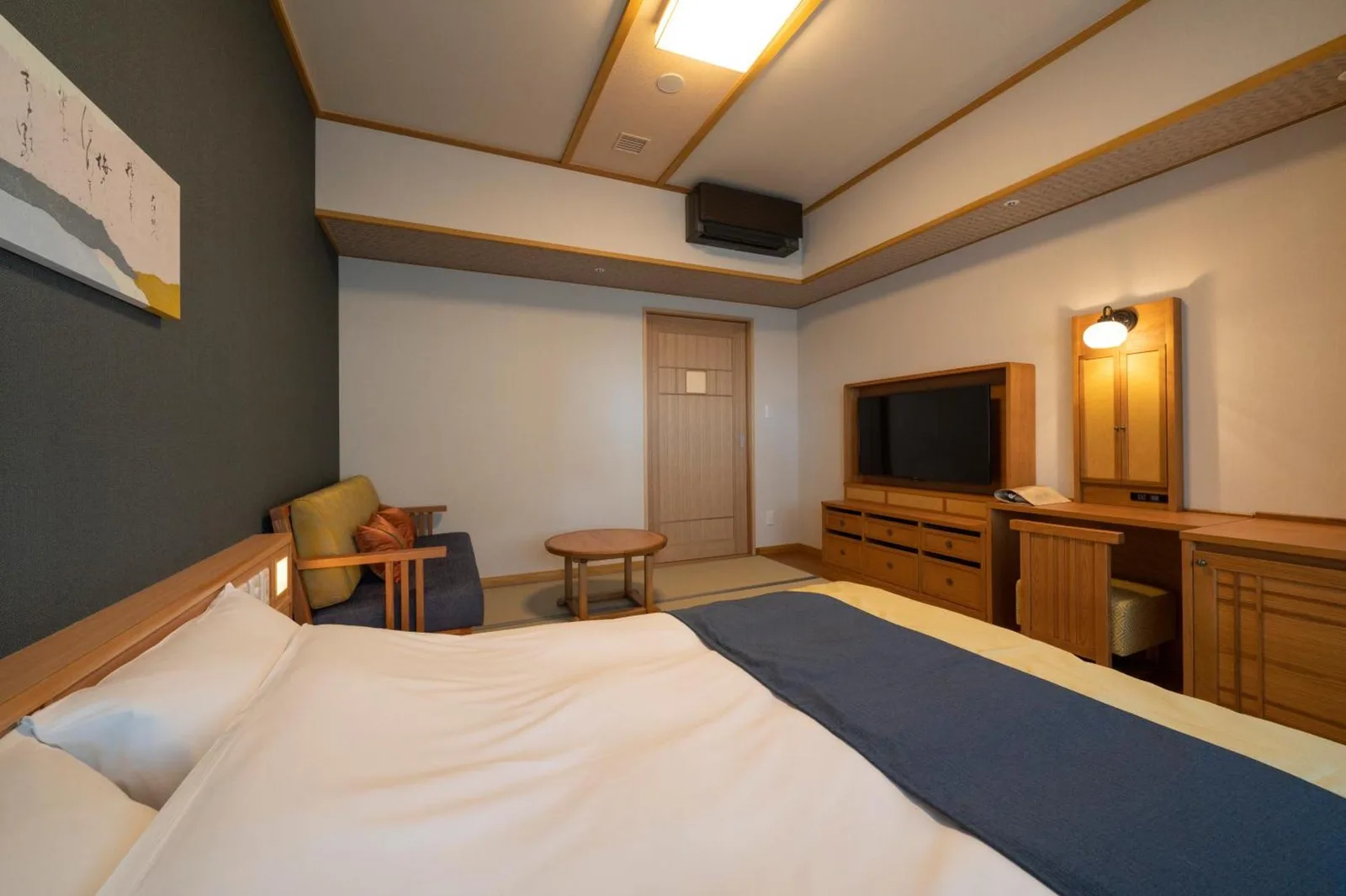 Innenansicht eines Double Room Setup im Kyoto Umekoji Kadensho