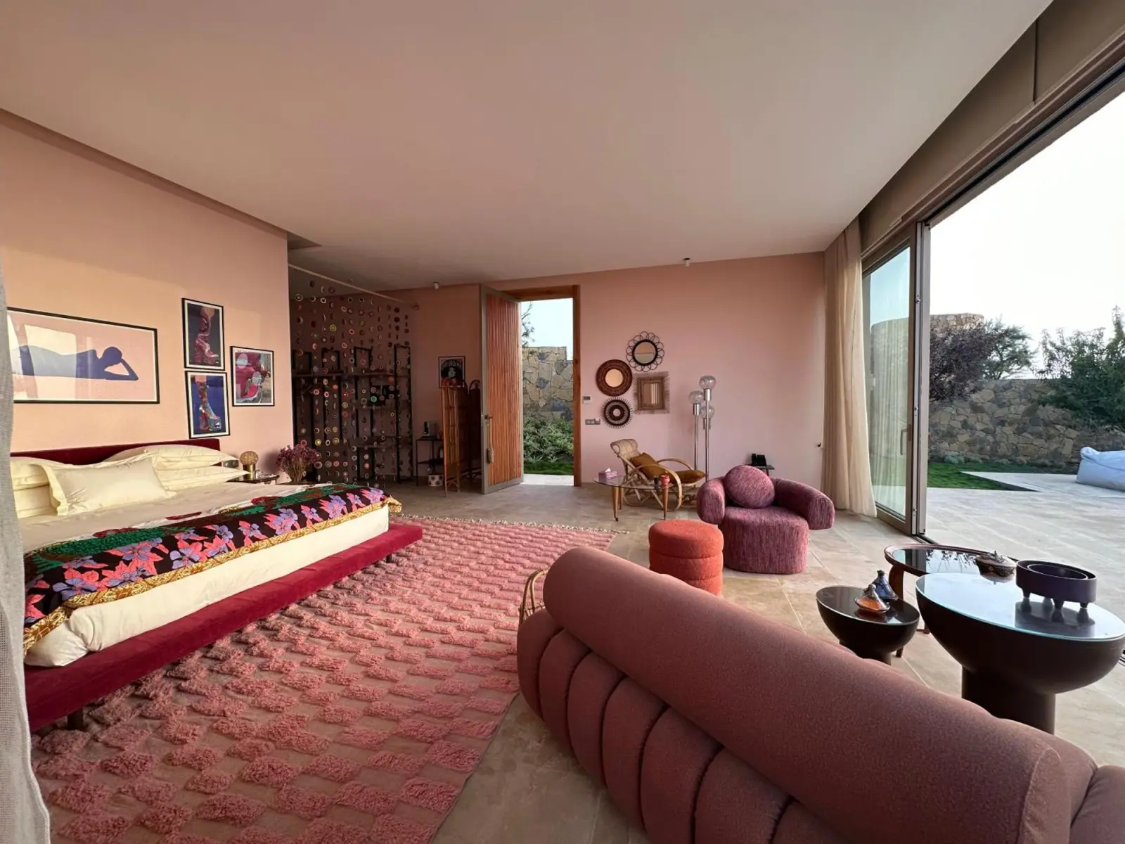 Chic bedroom at La Fiermontina Ocean en Larache