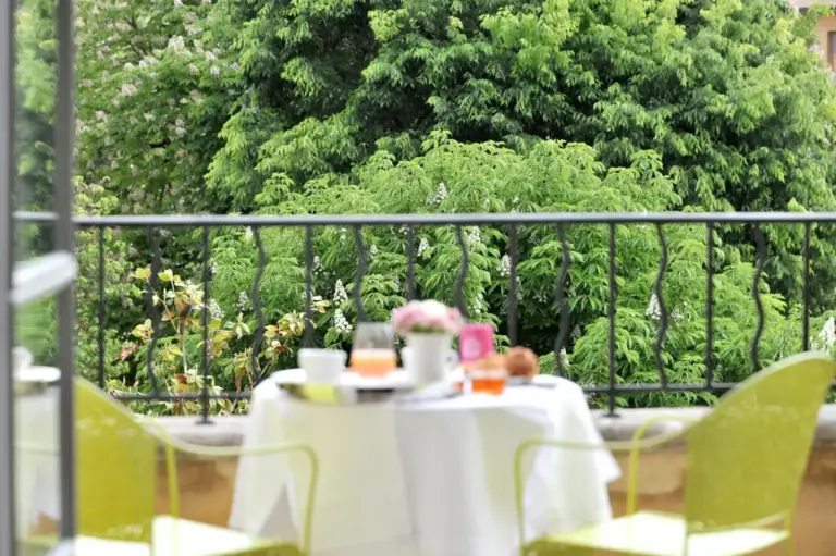 Vue de la terrasse à La Maison d'Aix 1785 - Hôtel Particulier & Spa