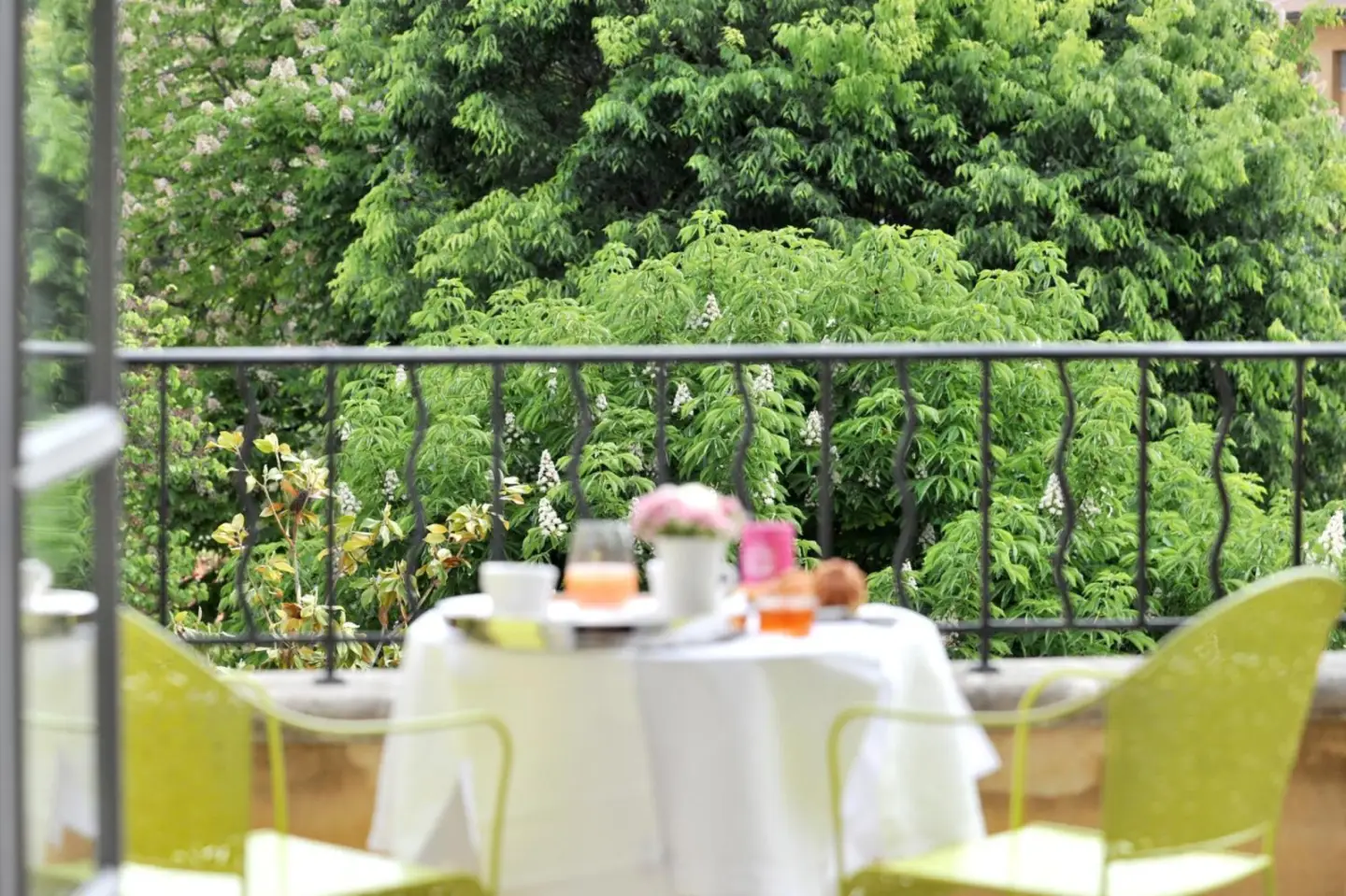 Vue de la terrasse à La Maison d'Aix 1785 - Hôtel Particulier & Spa