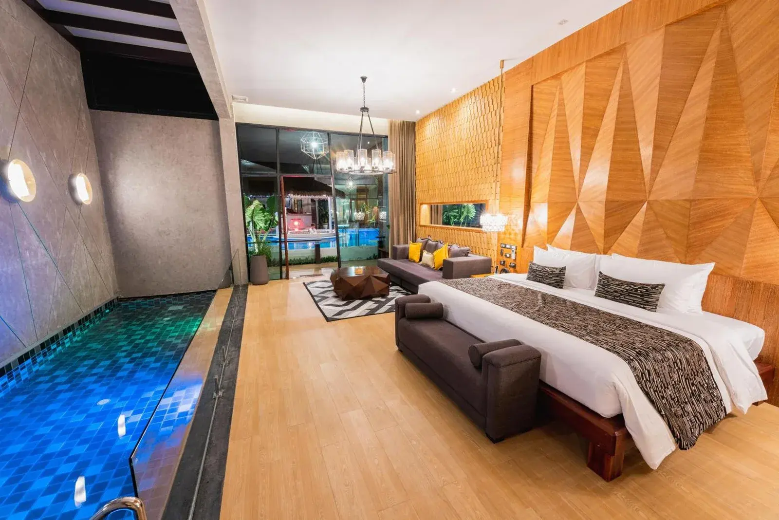 suite de luxe de La Miniera Pool Villas Pattaya avec piscine privée