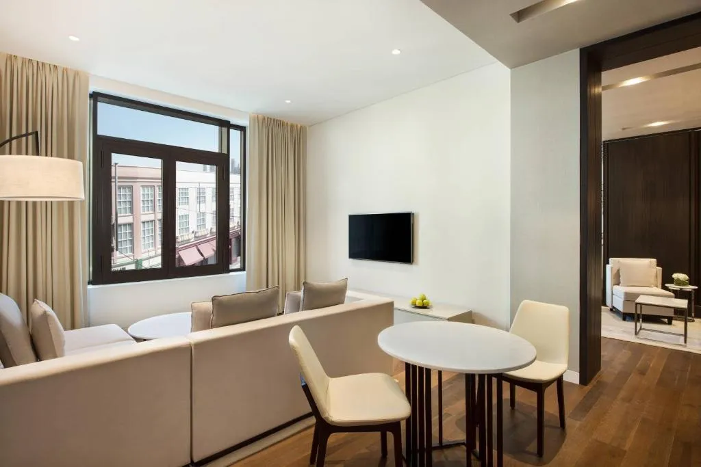 La Ville Hotel & Suites CITY WALK Dubai dining area with modern decor