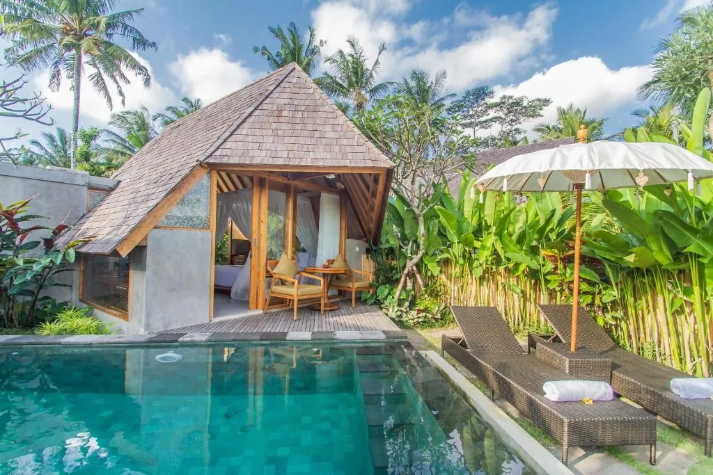 Lasamana Villas Ubud aerial view of villas