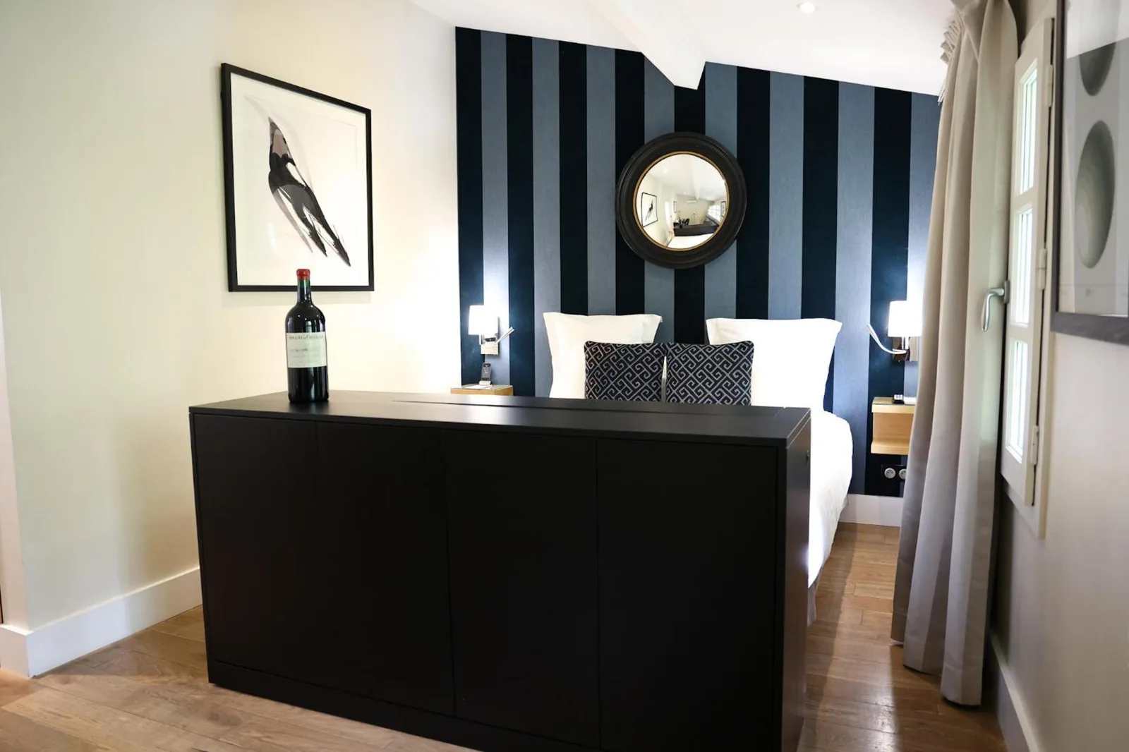 Cozy guest room at Le Boutique Hotel & Spa in Bordeaux