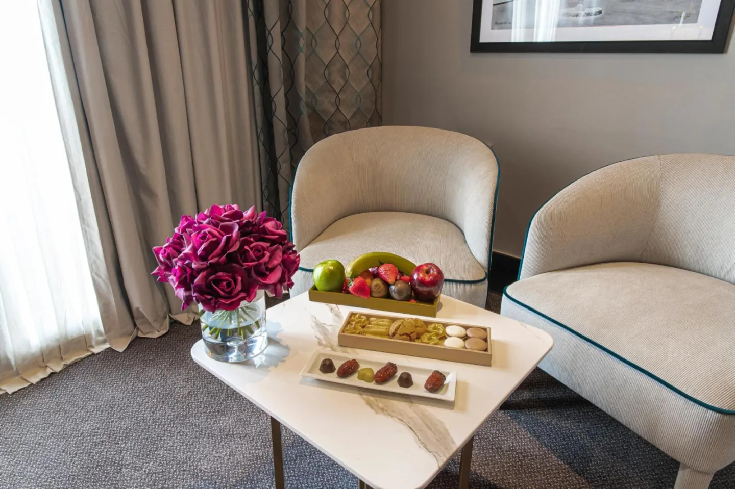 Espace de détente avec rafraîchissements au Le Casablanca Hotel