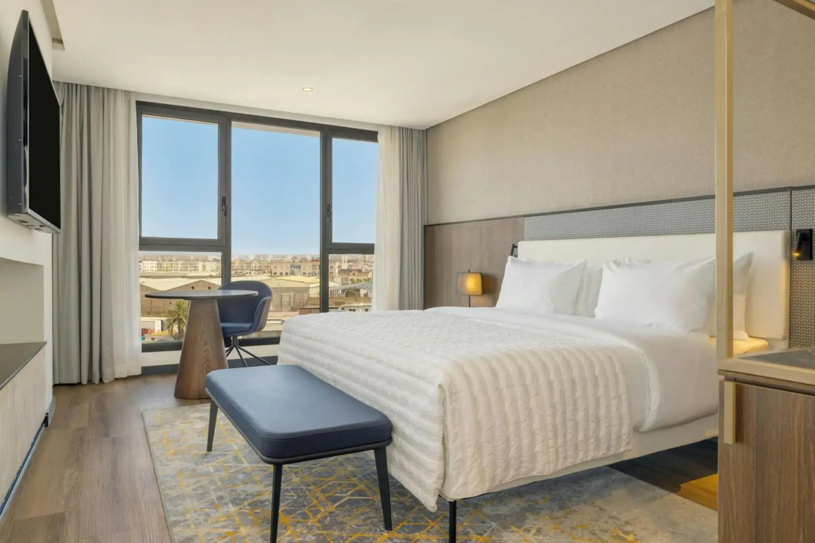 Spacious deluxe king room at Le Meridien Casablanca