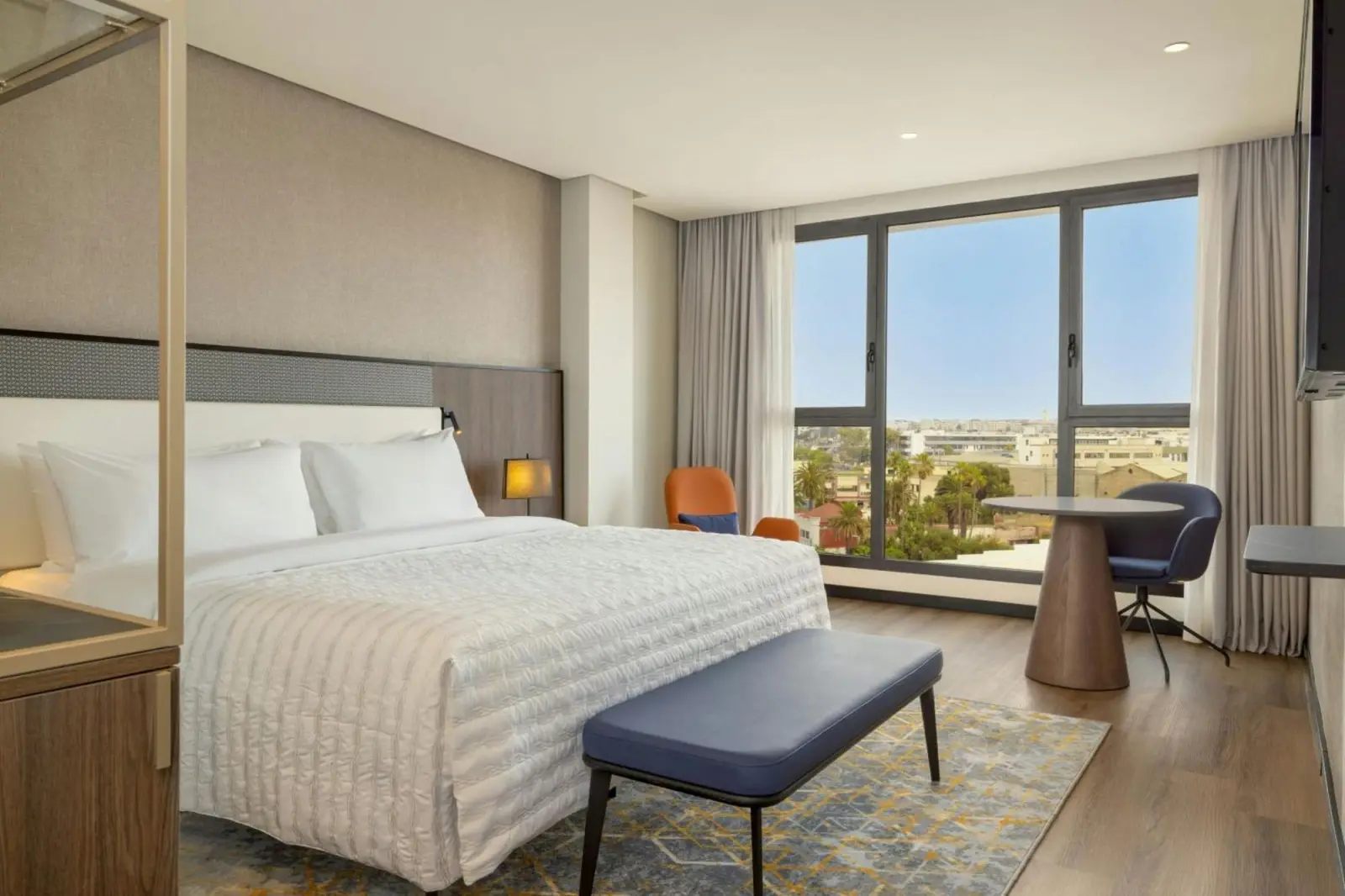 Comfortable standard king room at Le Meridien Casablanca