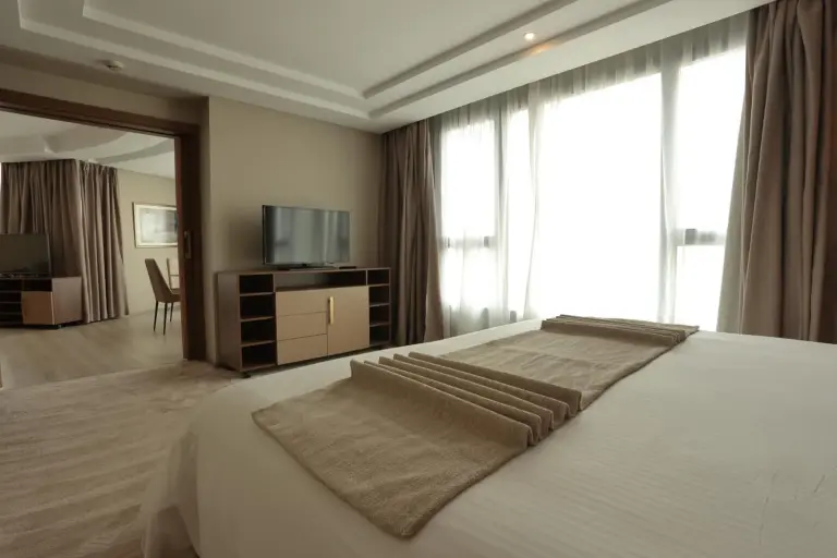 Stylish bedroom in Le Palace d'Anfa, Casablanca