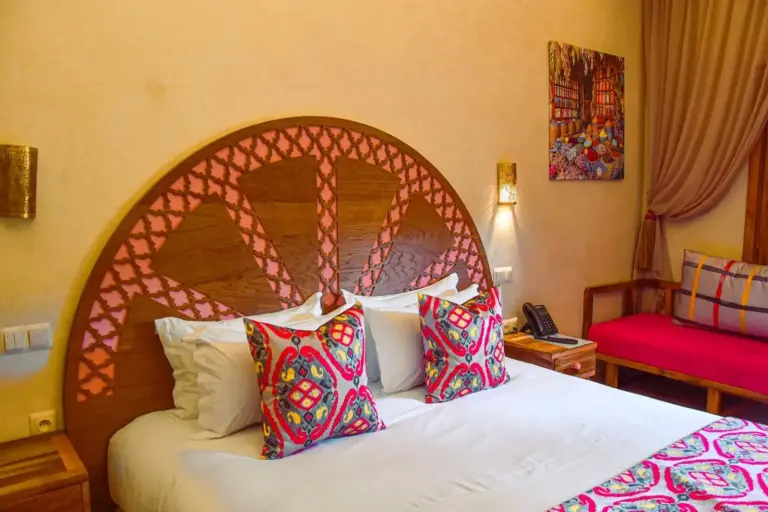 Another vibrant bedroom at Le Palais Averroes - Adults Only in Marrakech