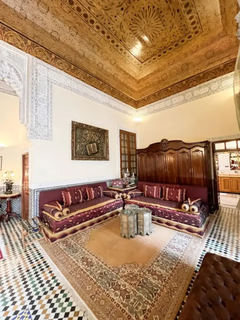 Charming lounge area in Le Riad Palais d'hotes Suites & Spa Fes