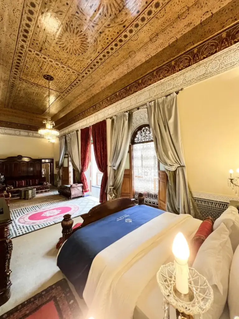 Elegant bedroom in Le Riad Palais d'hotes Suites & Spa Fes
