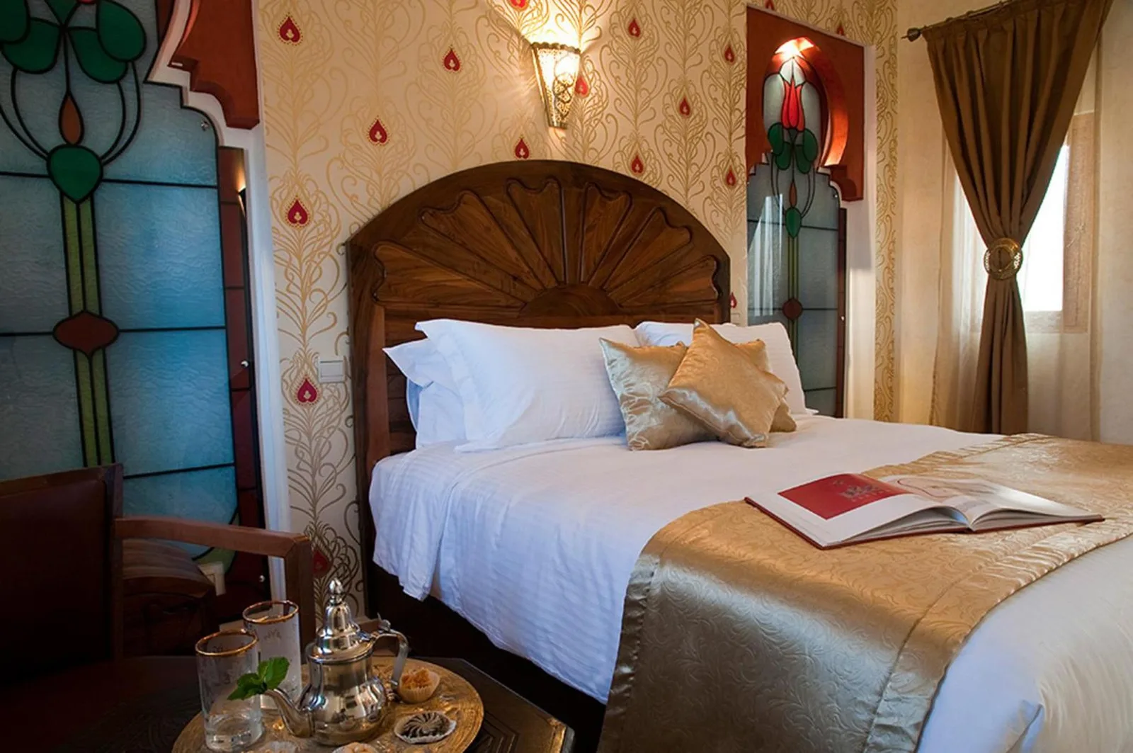 elegantes Schlafzimmer im Le Temple Des Arts in Ouarzazate