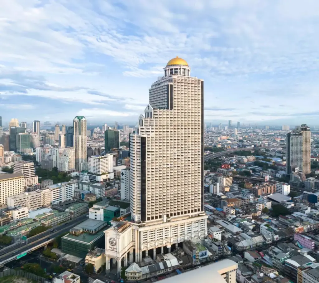 Luftaufnahme des lebua at State Tower in Bangkok