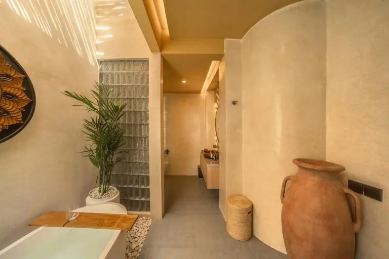 Spa-like bathroom setting at Leedon Villa Seminyak by Ini Vie Hospitality