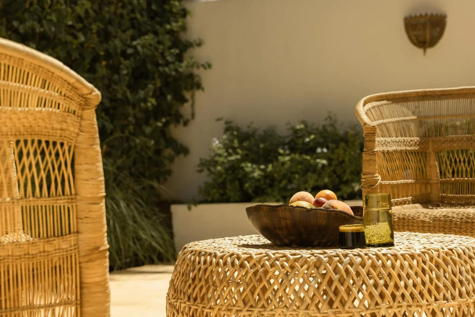 Sitzbereich im Freien im Les Palmiers Boutique Hôtel & Spa in Marrakesch